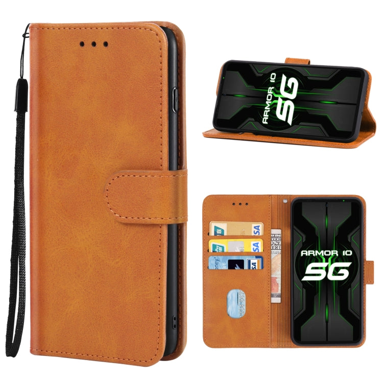 Leather Phone Case For Ulefone Armor 10 5G(Brown) - Ulefone Cases by buy2fix | Online Shopping UK | buy2fix