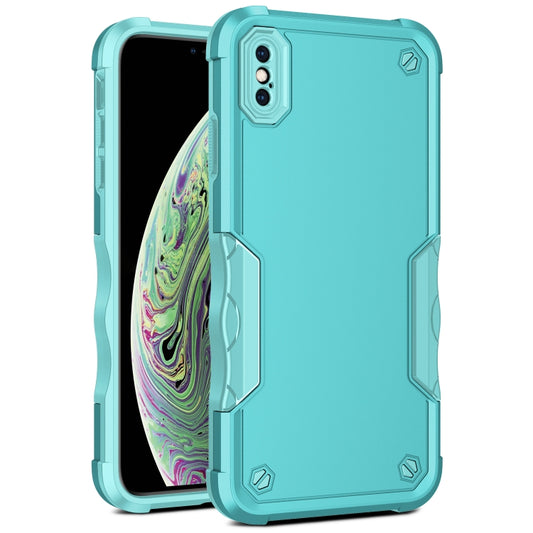 For iPhone X / XS Non-slip Armor Phone Case(Green) - More iPhone Cases by buy2fix | Online Shopping UK | buy2fix