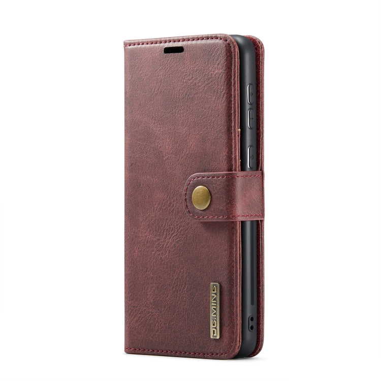 For Samsung Galaxy A73 5G DG.MING Crazy Horse Texture Detachable Magnetic Leather Phone Case(Red) - Galaxy Phone Cases by DG.MING | Online Shopping UK | buy2fix