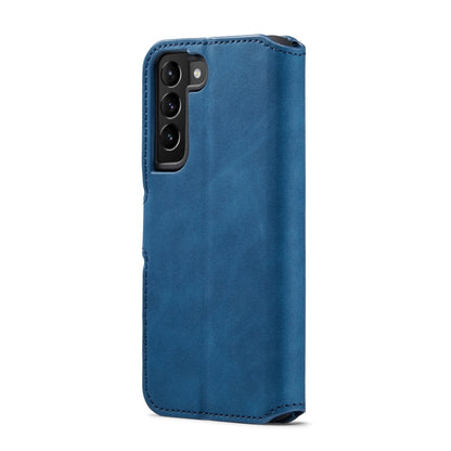 For Samsung Galaxy S22 DG.MING Retro Oil Side Horizontal Flip Leather Case with Holder & Card Slots & Wallet(Blue) - Galaxy S22 5G Cases by DG.MING | Online Shopping UK | buy2fix