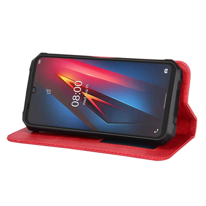 For Ulefone Armor 8 Magnetic Buckle Retro Texture Leather Phone Case(Red) - Ulefone Cases by buy2fix | Online Shopping UK | buy2fix