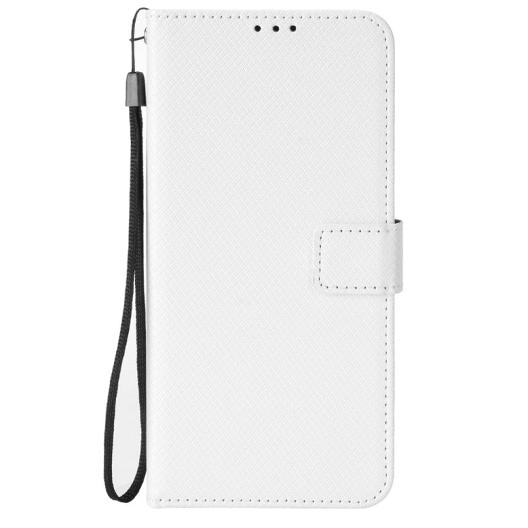 For Ulefone Note 12P Diamond Texture Leather Phone Case(White) - Ulefone Cases by buy2fix | Online Shopping UK | buy2fix