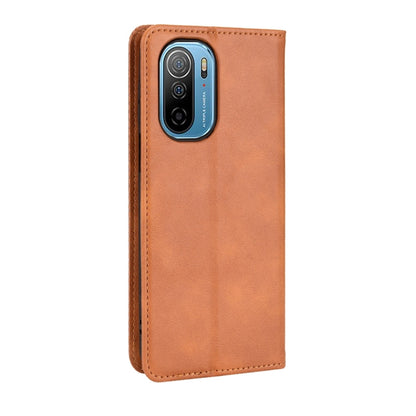 For Ulefone Note 13P Magnetic Buckle Retro Texture Leather Phone Case(Brown) - OPPO Cases by buy2fix | Online Shopping UK | buy2fix