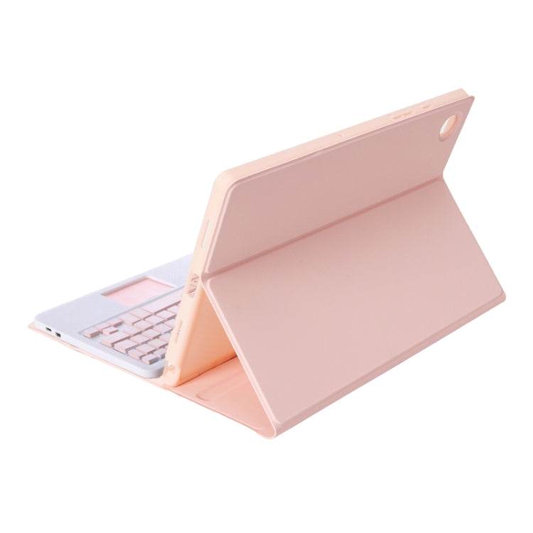 A08B-A Candy Color Bluetooth Keyboard Leather Case with Pen Slot & Touchpad For Samsung Galaxy Tab A8 2021 SM-X205 / SM-X200(Pink) - Samsung Keyboard by buy2fix | Online Shopping UK | buy2fix