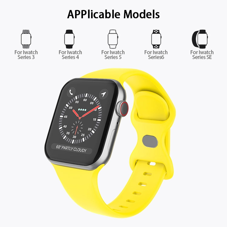 Butterfly Buckle Silicone Watch Band, Size: S For Apple Watch Ultra 49mm&Watch Ultra 2 49mm / Series 9&8&7 45mm / SE 3&SE 2&6&SE&5&4 44mm / 3&2&1 42mm(Cactus) - Watch Bands by buy2fix | Online Shopping UK | buy2fix