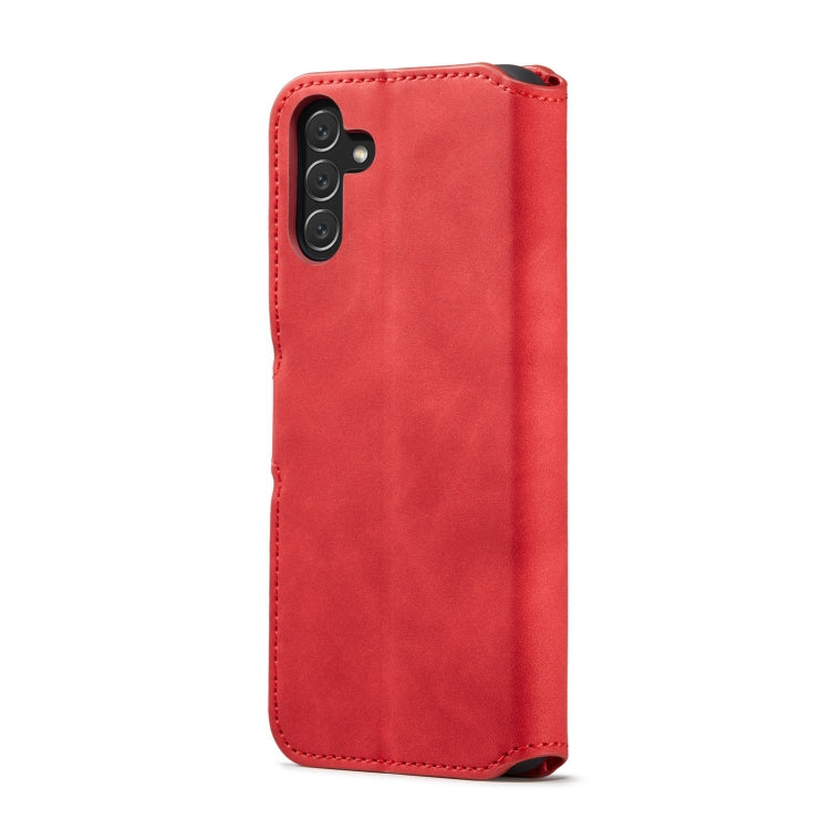 For Samsung Galaxy A13 5G DG.MING Retro Oil Edge Flip Leather Phone Case(Red) - Galaxy Phone Cases by DG.MING | Online Shopping UK | buy2fix