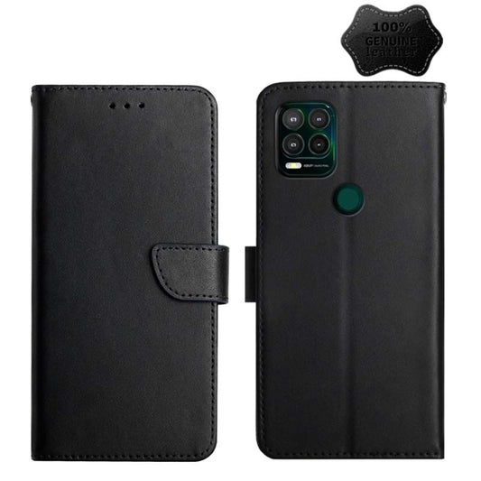 For Motorola Moto G Stylus 5G Genuine Leather Fingerprint-proof Horizontal Flip Phone Case(Black) - Motorola Cases by buy2fix | Online Shopping UK | buy2fix