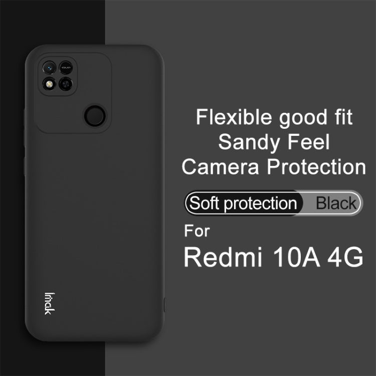 For Xiaomi Redmi 10A 4G IMAK UC-3 Series Shockproof Frosted TPU Phone Case(Black) - Xiaomi Cases by imak | Online Shopping UK | buy2fix