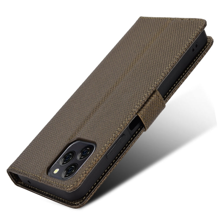 For Blackview A95 Diamond Texture Leather Phone Case(Brown) - More Brand by buy2fix | Online Shopping UK | buy2fix