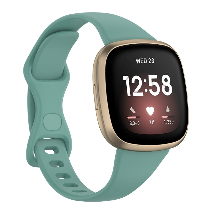 For Fitbit Versa 4 / Versa 3 / Sense Universal TPU Watch Band, Size:L(Pine Needle Green) - Watch Bands by buy2fix | Online Shopping UK | buy2fix