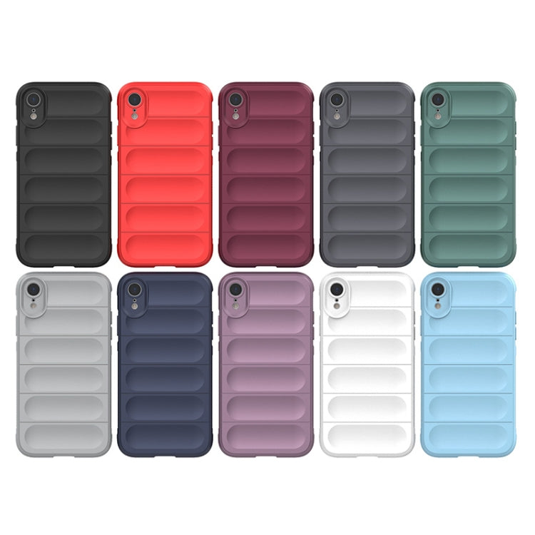 For iPhone XR Magic Shield TPU + Flannel Phone Case(Light Blue) - More iPhone Cases by buy2fix | Online Shopping UK | buy2fix