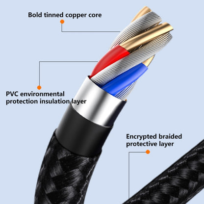 6A 66W 3 in 1 USB to 8 Pin + Micro USB + USB-C / Type-CFast Charging Braided Data Cable(Red) - Multifunction Cable by buy2fix | Online Shopping UK | buy2fix