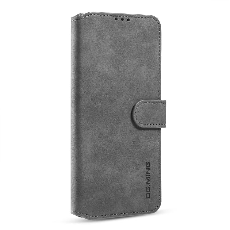 For Galaxy S20+ DG.MING Retro Oil Side Horizontal Flip Case with Holder & Card Slots & Wallet(Grey) - Galaxy Phone Cases by DG.MING | Online Shopping UK | buy2fix