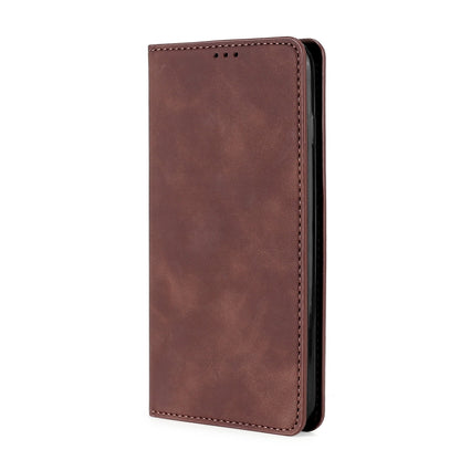 For Blackview A55 Skin Feel Magnetic Horizontal Flip Leather Phone Case(Dark Brown) - More Brand by buy2fix | Online Shopping UK | buy2fix