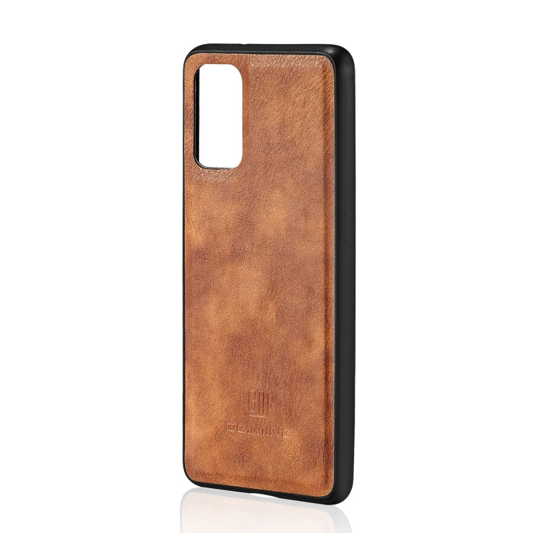 For Galaxy S20 DG.MING Crazy Horse Texture Flip Detachable Magnetic Leather Case with Holder & Card Slots & Wallet(Brown) - Galaxy Phone Cases by DG.MING | Online Shopping UK | buy2fix