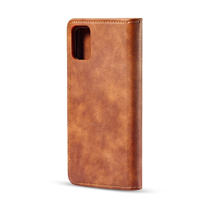 For Galaxy A51 DG.MING Crazy Horse Texture Flip Detachable Magnetic Leather Case with Holder & Card Slots & Wallet(Brown) - Galaxy Phone Cases by DG.MING | Online Shopping UK | buy2fix