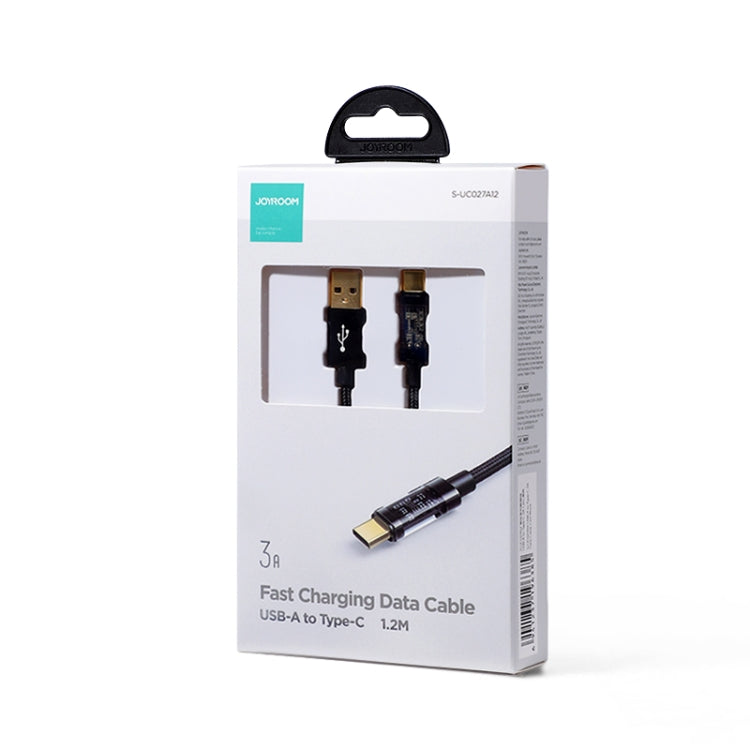 JOYROOM S-UC027A12 USB-A to USB-C / Type-C 3A Sync Data Cable, Cable Length:1.2m(Black) - USB-C & Type-C Cable by JOYROOM | Online Shopping UK | buy2fix