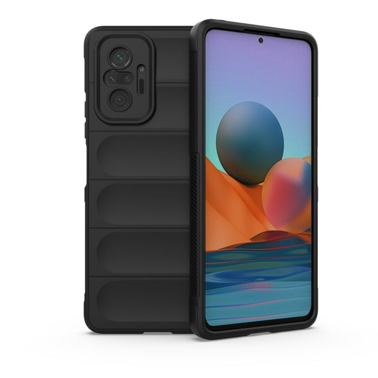 For Xiaomi Redmi Note 10 Pro 4G Magic Shield TPU + Flannel Phone Case (Black) - Xiaomi Cases by buy2fix | Online Shopping UK | buy2fix