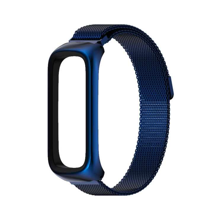 For Samsung Galaxy Fit 2 MIJOBS Milan Magnetic Stainless Steel Watch Band(Blue) - Watch Bands by MIJOBS | Online Shopping UK | buy2fix