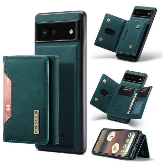 For Google Pixel 6A DG.MING M2 Series 3-Fold Multi Card Bag Phone Case(Green) - Google Cases by DG.MING | Online Shopping UK | buy2fix