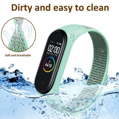 For Xiaomi Mi Band 7 Nylon Weave Watch Band(Ice Cyan) - Watch Bands by buy2fix | Online Shopping UK | buy2fix