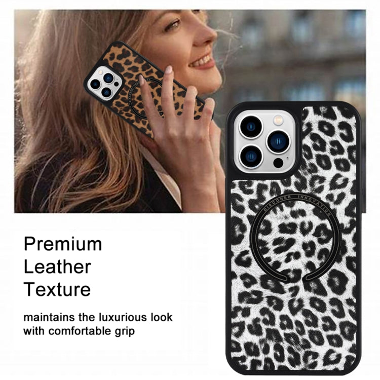 For iPhone 14 Leather Texture MagSafe Magnetic Phone Case (Python Pattern) - iPhone 14 Cases by buy2fix | Online Shopping UK | buy2fix