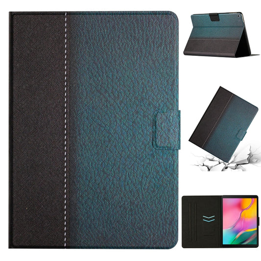 For Samsung Galaxy Tab A 10.1 2019 T510 Stitching Solid Color Smart Leather Tablet Case(Green) - Tab A 10.1 (2019) T510 / T515 by buy2fix | Online Shopping UK | buy2fix