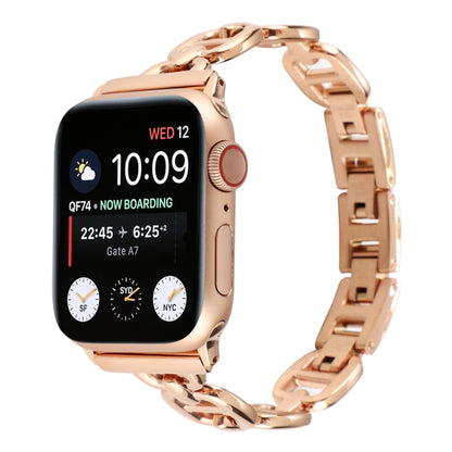 Steel Watch Band For Apple Watch Ultra 49mm&Watch Ultra 2 49mm / Series 9&8&7 45mm / SE 3&SE 2&6&SE&5&4 44mm / 3&2&1 42mm(Rose Gold) - Watch Bands by buy2fix | Online Shopping UK | buy2fix