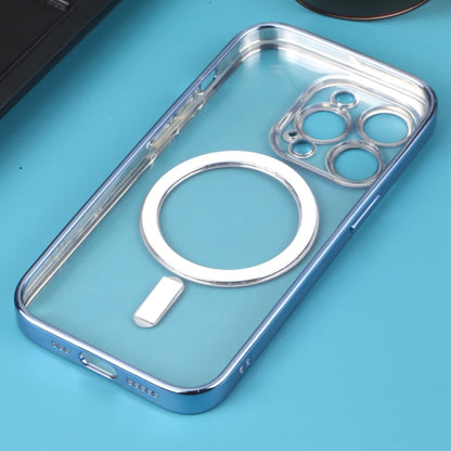 For iPhone 12 Pro Max MagSafe Electroplating Straight TPU Phone Case(Blue) - iPhone 12 Pro Max Cases by buy2fix | Online Shopping UK | buy2fix