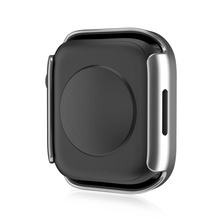 Life Waterproof Frosted 2 in 1 PC Frame + Tempered Glass Protective Case For Apple Watch Series 6 / 5 / 4 / SE 44mm(Silver) - Watch Cases by buy2fix | Online Shopping UK | buy2fix