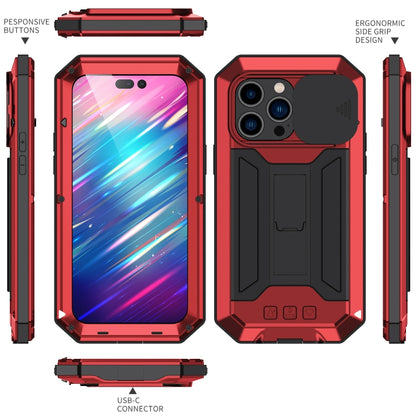 For iPhone 14 Pro R-JUST Shockproof Life Waterproof Dust-proof Case(Red) - iPhone 14 Pro Cases by R-JUST | Online Shopping UK | buy2fix