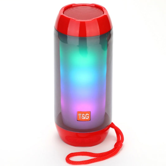 T&G TG643 Portable LED Light Waterproof Subwoofer Wireless Bluetooth Speaker(Red) - Waterproof Speaker by T&G | Online Shopping UK | buy2fix