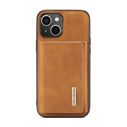 For iPhone 14 Plus DG.MING M1 Series 3-Fold Multi Card Wallet Leather Case(Brown) - iPhone 14 Plus Cases by DG.MING | Online Shopping UK | buy2fix