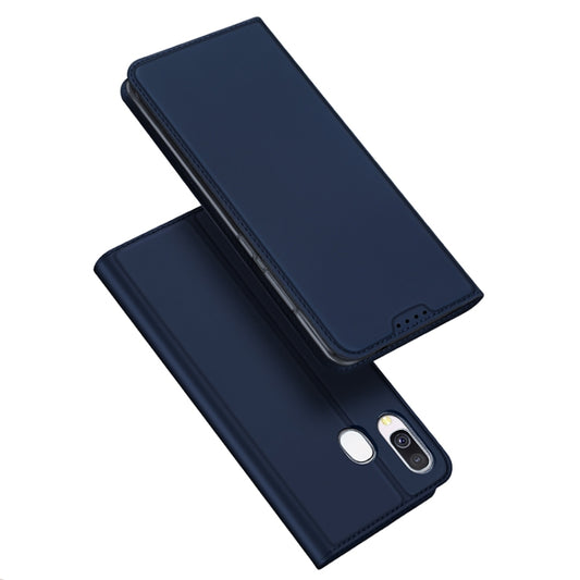 For Samsung Galaxy A40 DUX DUCIS Skin Pro Series Flip Leather Phone Case(Blue) - Galaxy Phone Cases by DUX DUCIS | Online Shopping UK | buy2fix