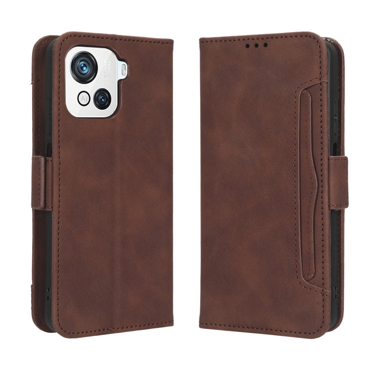 For Blackview OSCAL C80 Skin Feel Calf Texture Card Slots Leather Phone Case(Brown) - More Brand by buy2fix | Online Shopping UK | buy2fix