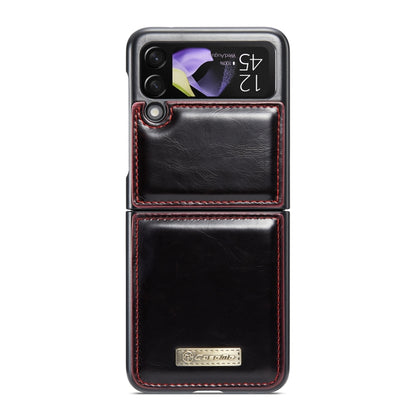 For Samsung Galaxy Z Flip4 CaseMe 003 Crazy Horse Texture Leather Phone Case(Wine Red) - Galaxy Z Flip4 5G Cases by CaseMe | Online Shopping UK | buy2fix