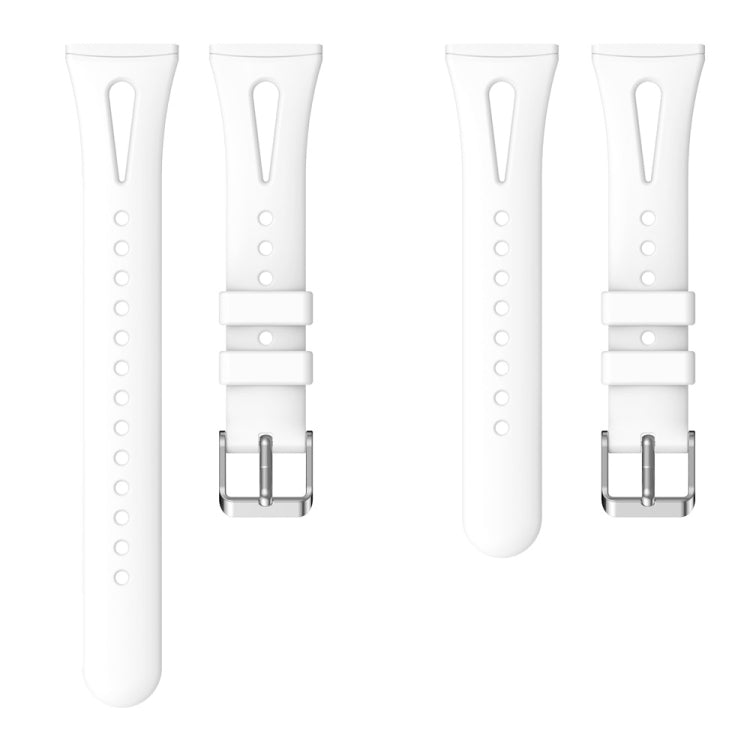 For Fitbit Versa 3 / 4 Water-drop Slim Silicone Watch Band, Size:S(White) - Watch Bands by buy2fix | Online Shopping UK | buy2fix