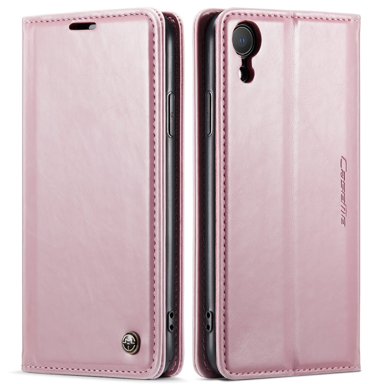 For iPhone XR CaseMe 003 Crazy Horse Texture Leather Phone Case(Pink) - More iPhone Cases by CaseMe | Online Shopping UK | buy2fix