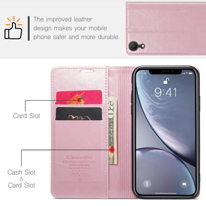 For iPhone XR CaseMe 003 Crazy Horse Texture Leather Phone Case(Pink) - More iPhone Cases by CaseMe | Online Shopping UK | buy2fix