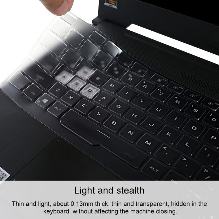 For Asus FA506IU 15.6 inch Transparent and Dustproof TPU Laptop Keyboard Protective Film - Keyboard Protector by buy2fix | Online Shopping UK | buy2fix