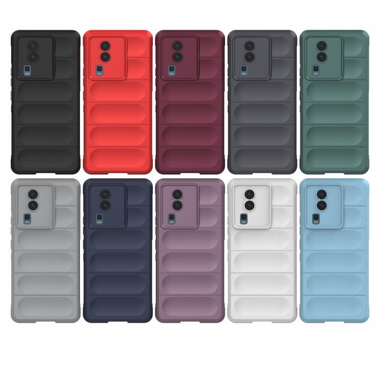 For vivo iQOO Neo7 Magic Shield TPU + Flannel Phone Case(Dark Blue) - vivo Cases by buy2fix | Online Shopping UK | buy2fix