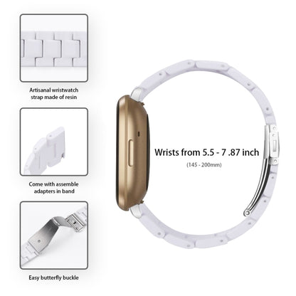For Fitbit Versa 4 / Sense 2 Universal Resin Watch Band(White) - Watch Bands by buy2fix | Online Shopping UK | buy2fix