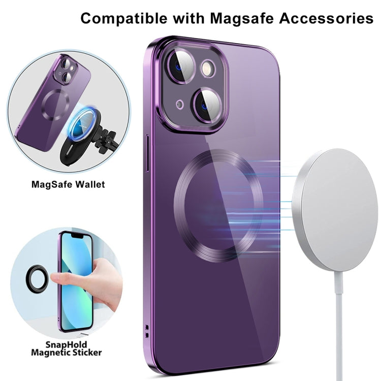 For iPhone 12 Pro Electroplating MagSafe TPU Phone Case with Lens Film(Black) - iPhone 12 / 12 Pro Cases by buy2fix | Online Shopping UK | buy2fix