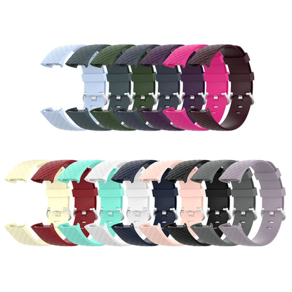 18mm Silver Color Buckle TPU Wrist Strap Watch Band for Fitbit Charge 4 / Charge 3 / Charge 3 SE, Size: S(Light Purple) - Watch Bands by buy2fix | Online Shopping UK | buy2fix