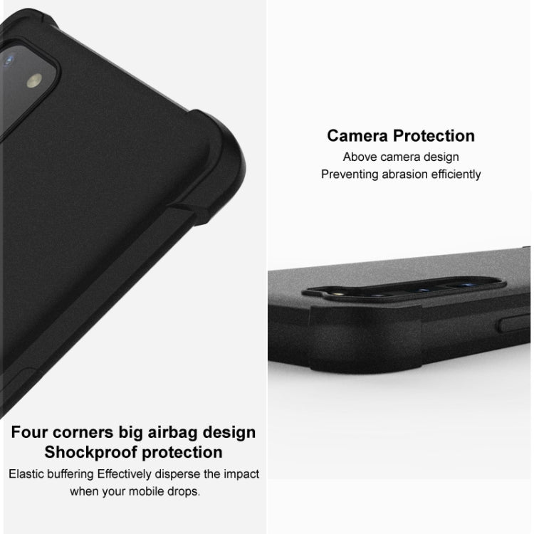 For Samsung Galaxy A04 4G imak Shockproof Airbag TPU Phone Case(Matte Black) - Galaxy Phone Cases by imak | Online Shopping UK | buy2fix