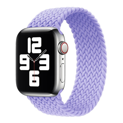 Nylon Single-turn Braided Watch Band For Apple Watch Ultra 49mm / Series 8&7 45mm / SE 2&6&SE&5&4 44mm / 3&2&1 42mm, Length:165mm(Light Purple) - Watch Bands by buy2fix | Online Shopping UK | buy2fix