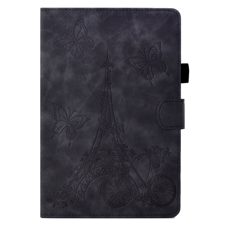 For Samsung Galaxy Tab A 8.0 T350 Tower Embossed Leather Smart Tablet Case(Black) - Other Galaxy Tab PC by buy2fix | Online Shopping UK | buy2fix