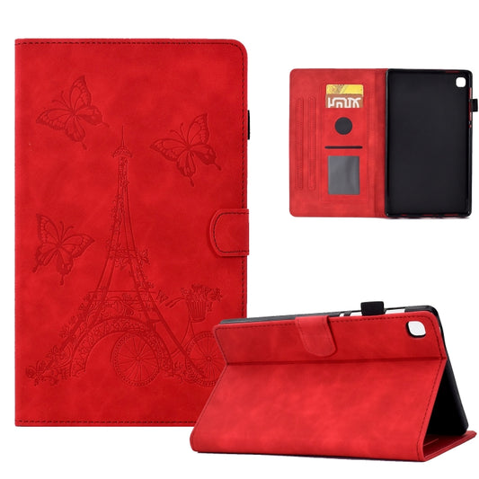 For Samsung Galaxy Tab A7 10.4 2020 T500 Tower Embossed Leather Smart Tablet Case(Red) - Other Galaxy Tab PC by buy2fix | Online Shopping UK | buy2fix