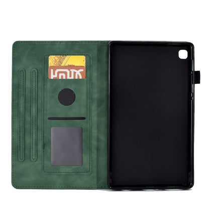 For Samsung Galaxy Tab A7 10.4 2020 T500 Tower Embossed Leather Smart Tablet Case(Green) - Other Galaxy Tab PC by buy2fix | Online Shopping UK | buy2fix