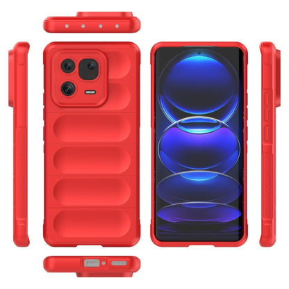 For Xiaomi 13 Pro 5G Magic Shield TPU + Flannel Phone Case(Red) - 13 Pro Cases by buy2fix | Online Shopping UK | buy2fix